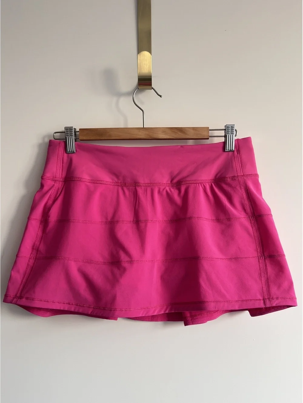 Lululemon Pace Rival Mid-Rise Skirt Pink Highlight Tennis Running Golf Skort 8